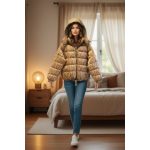 Cream Női Vastag Kabát