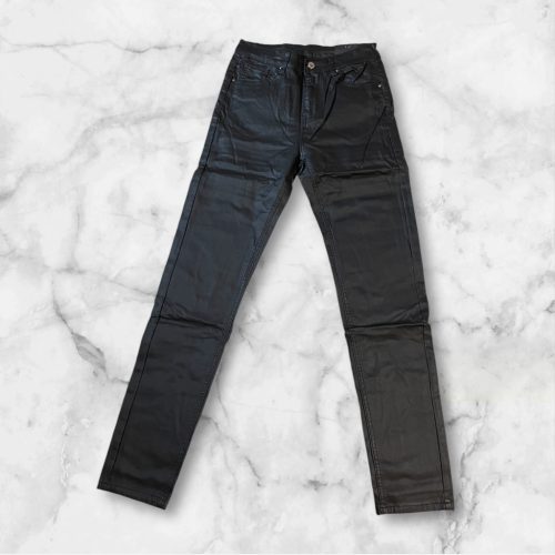 Miss Bonbon Fekete Push-Up Bőrhatású Nadrág