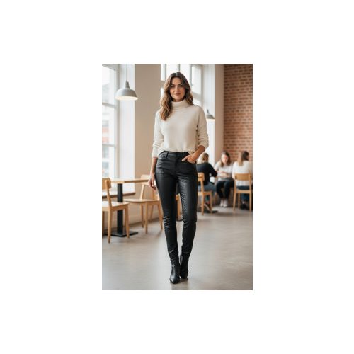 Szürke csillámos Miss Bonbon Bőrhatású Push-Up Nadrág