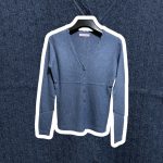 Világoskék Puha gombos kardigán