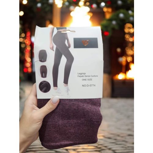 Bordó bordás bélelt legging