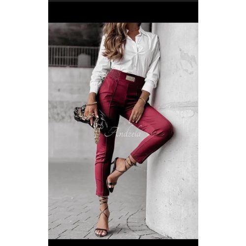 La Blanche bordó alkalmi nadrág