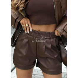 Pantaloni scurți din piele La Blanche